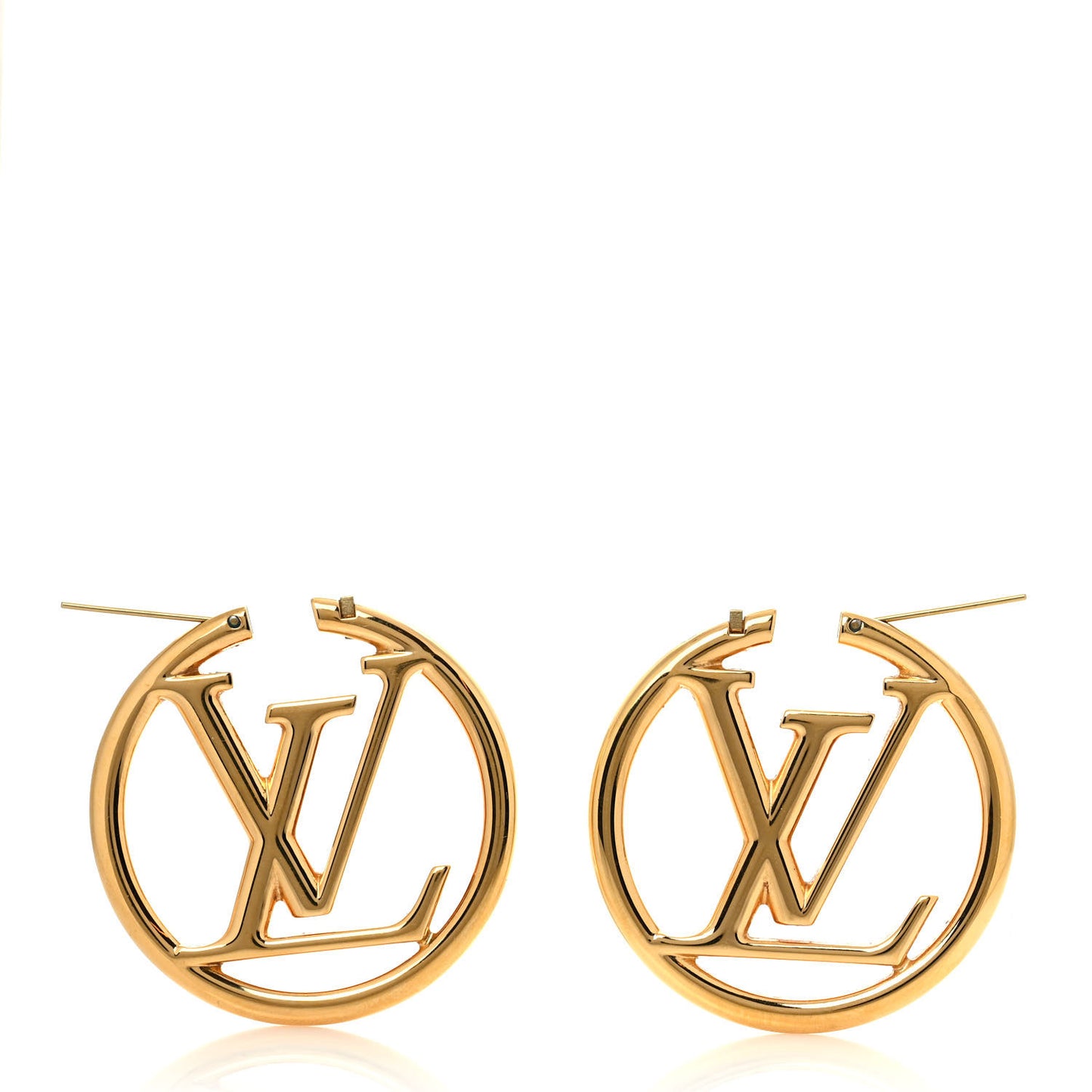 Metal Louise Hoop Earrings Gold