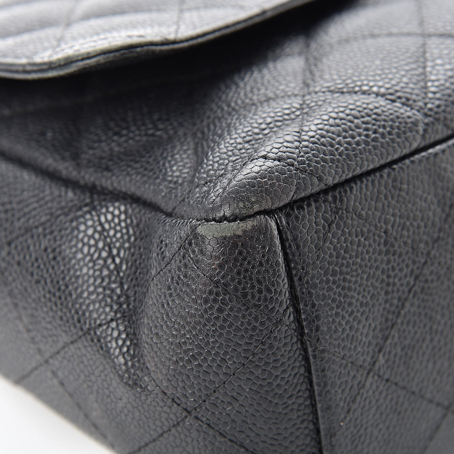 Caviar Quilted Maxi Double Flap Black