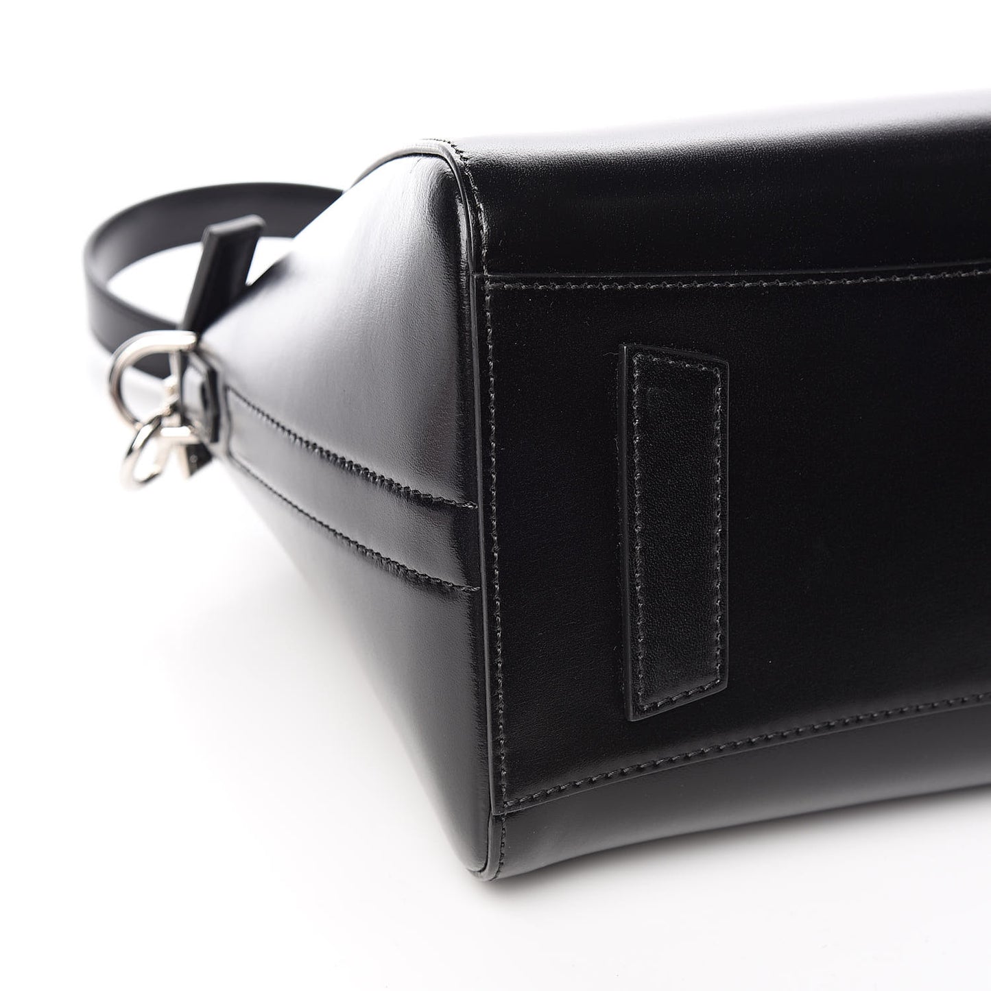 Shiny Lord Calfskin Small Antigona Black