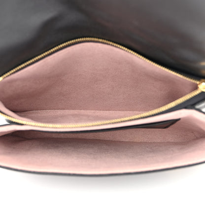 Louis Vuitton Lambskin Embossed Monogram Pochette Coussin Black 5 of 10