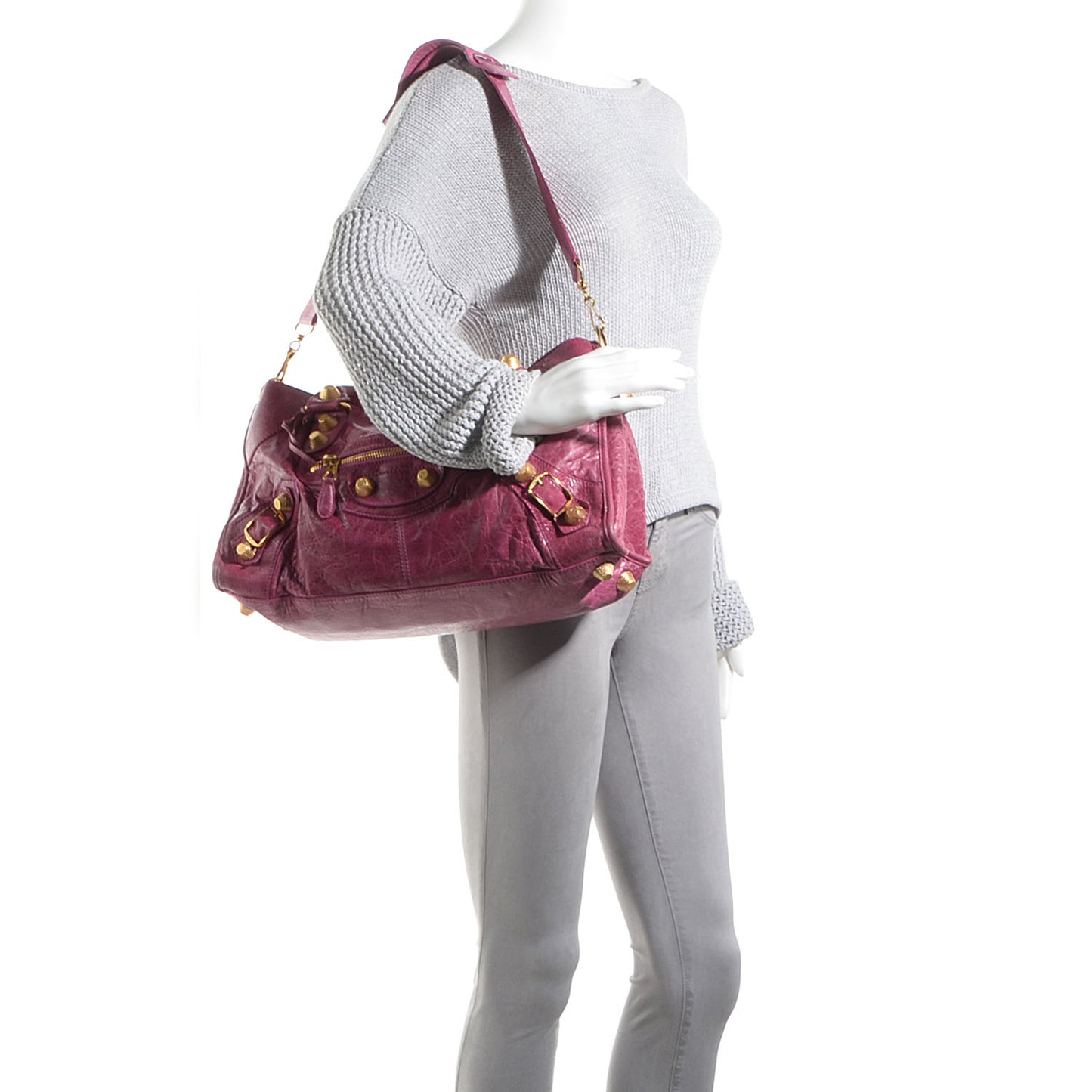 Agneau Giant 21 Gold Hardware Part Time Magenta