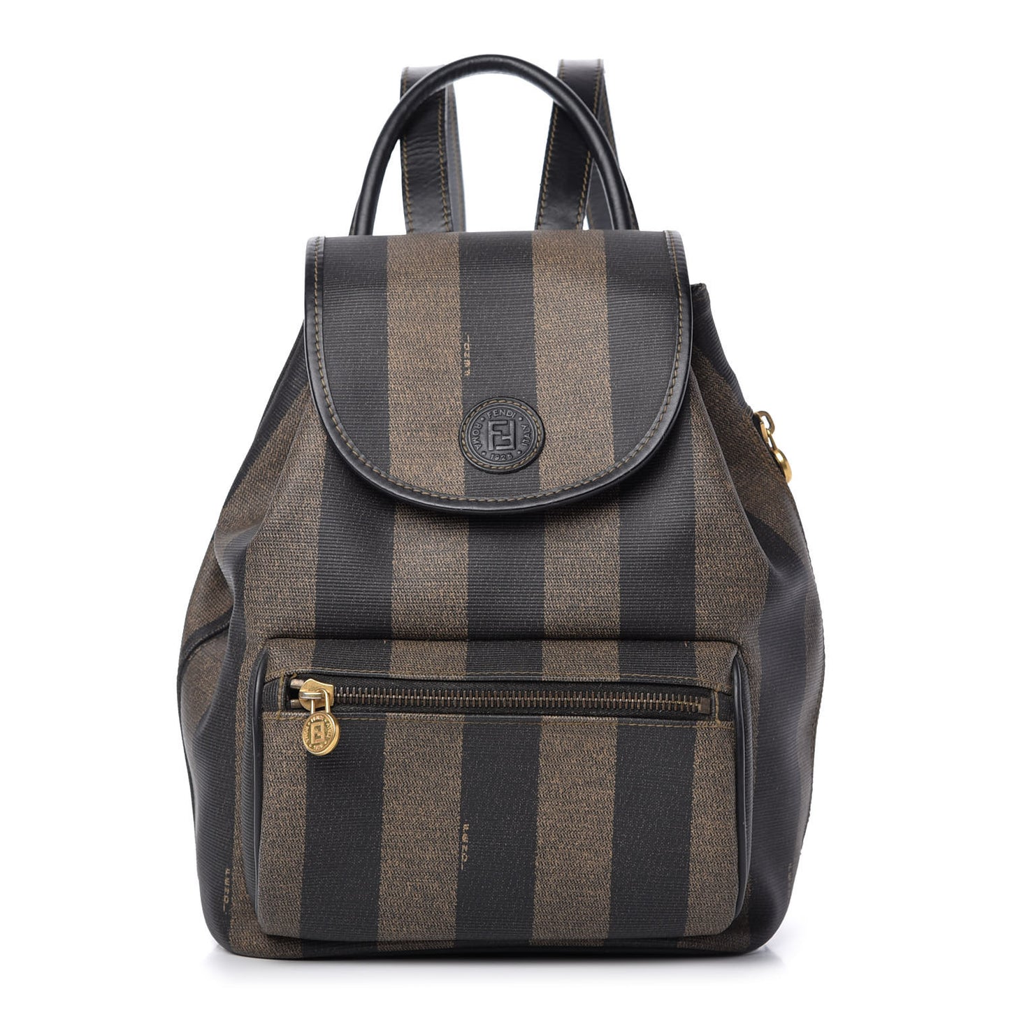 Coated Canvas Pequin Drawstring Backpack Tobacco