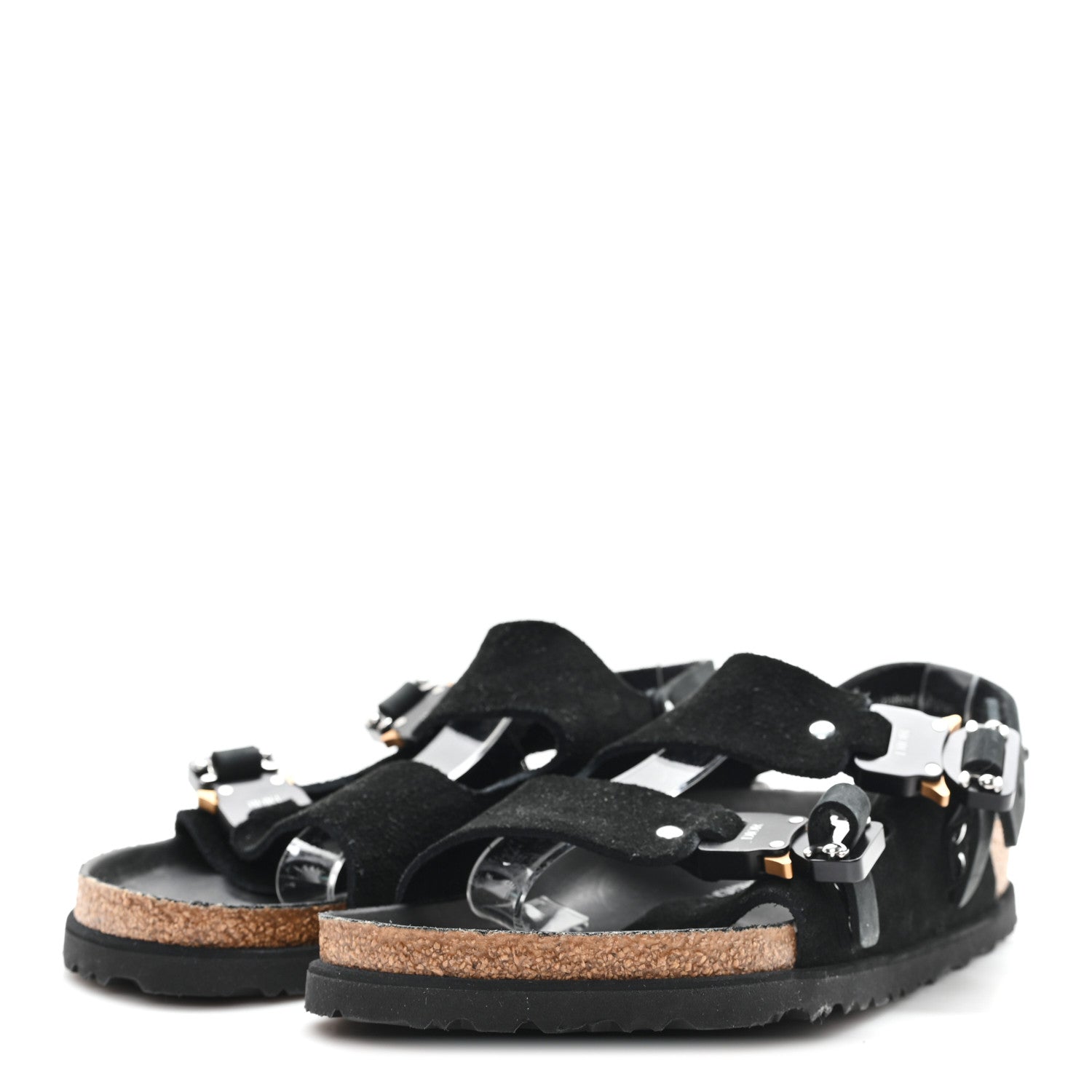Christian Dior X BIRKENSTOCK Felted Wool Nubuck Calfskin Milano Sandal 39 Black 4 of 9