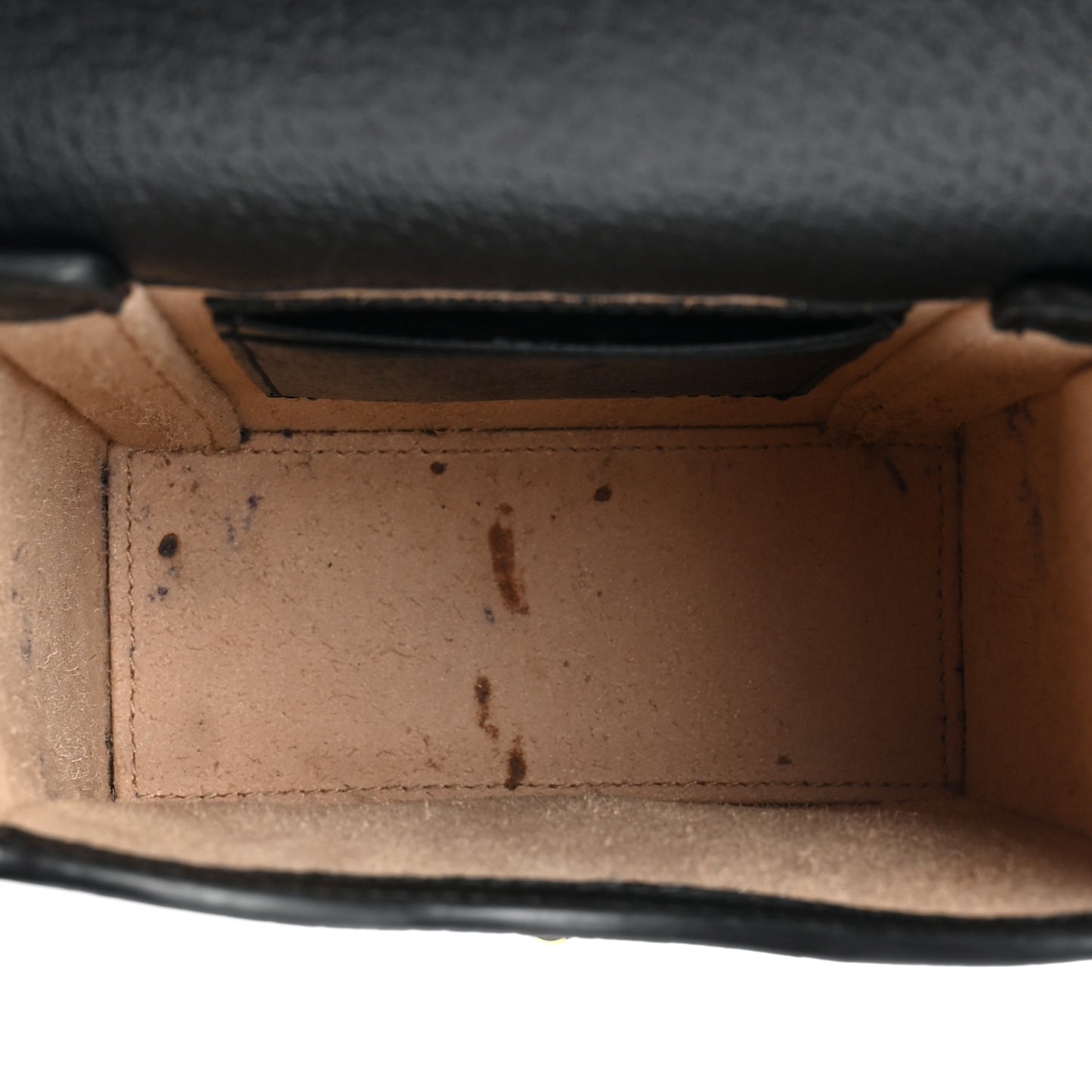 Textured Dollar Calfskin Mini Horsebit 1955 Crossbody Bag Black