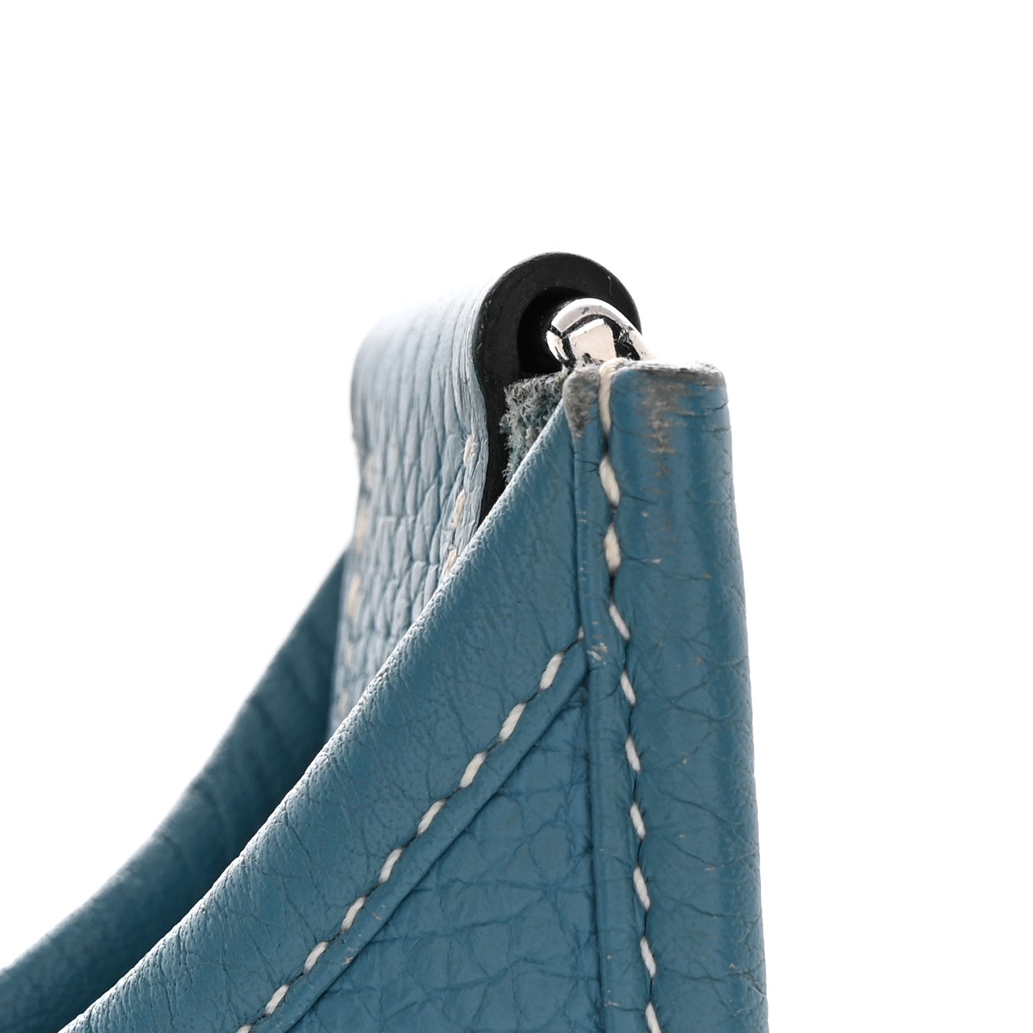 Hermes Taurillon Clemence Evelyne III GM Blue Jean 13 of 14