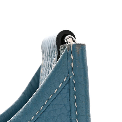 Hermes Taurillon Clemence Evelyne III GM Blue Jean 13 of 14