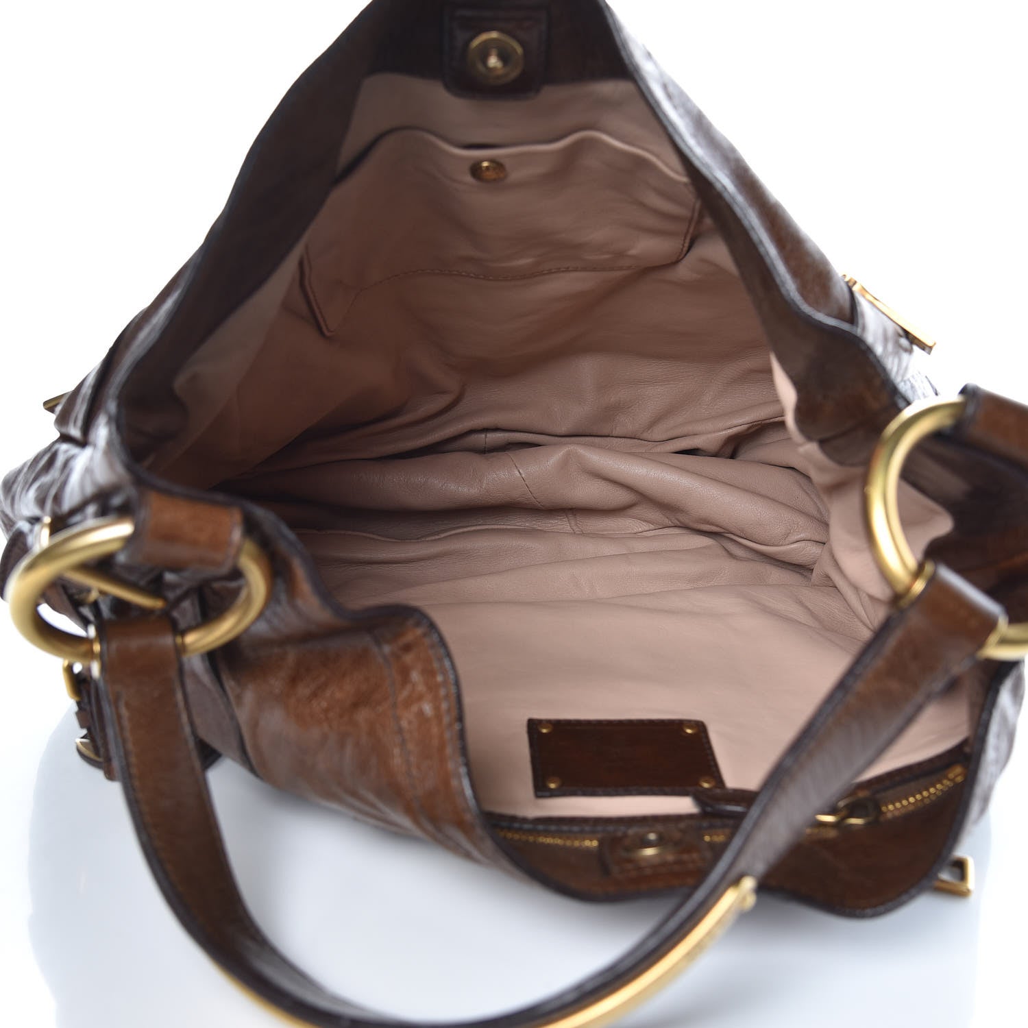 Prada Vitello Shine Hobo Nocciolo 5 of 13