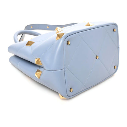 Valentino Garavani Nappa Roman Stud The Handle Bag Niagara 4 of 8