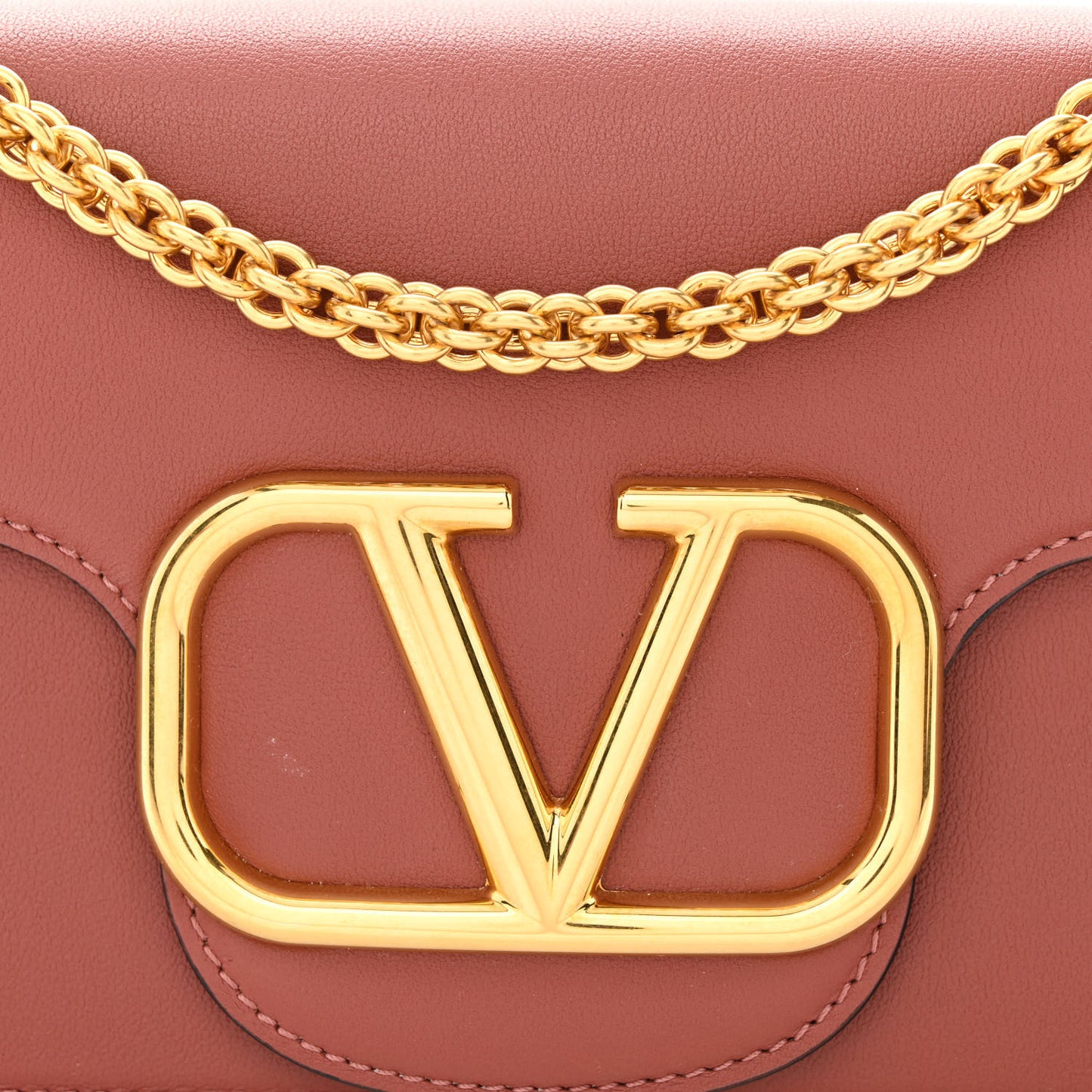 Calfskin Vlogo Loco Shoulder Bag Gingerbread