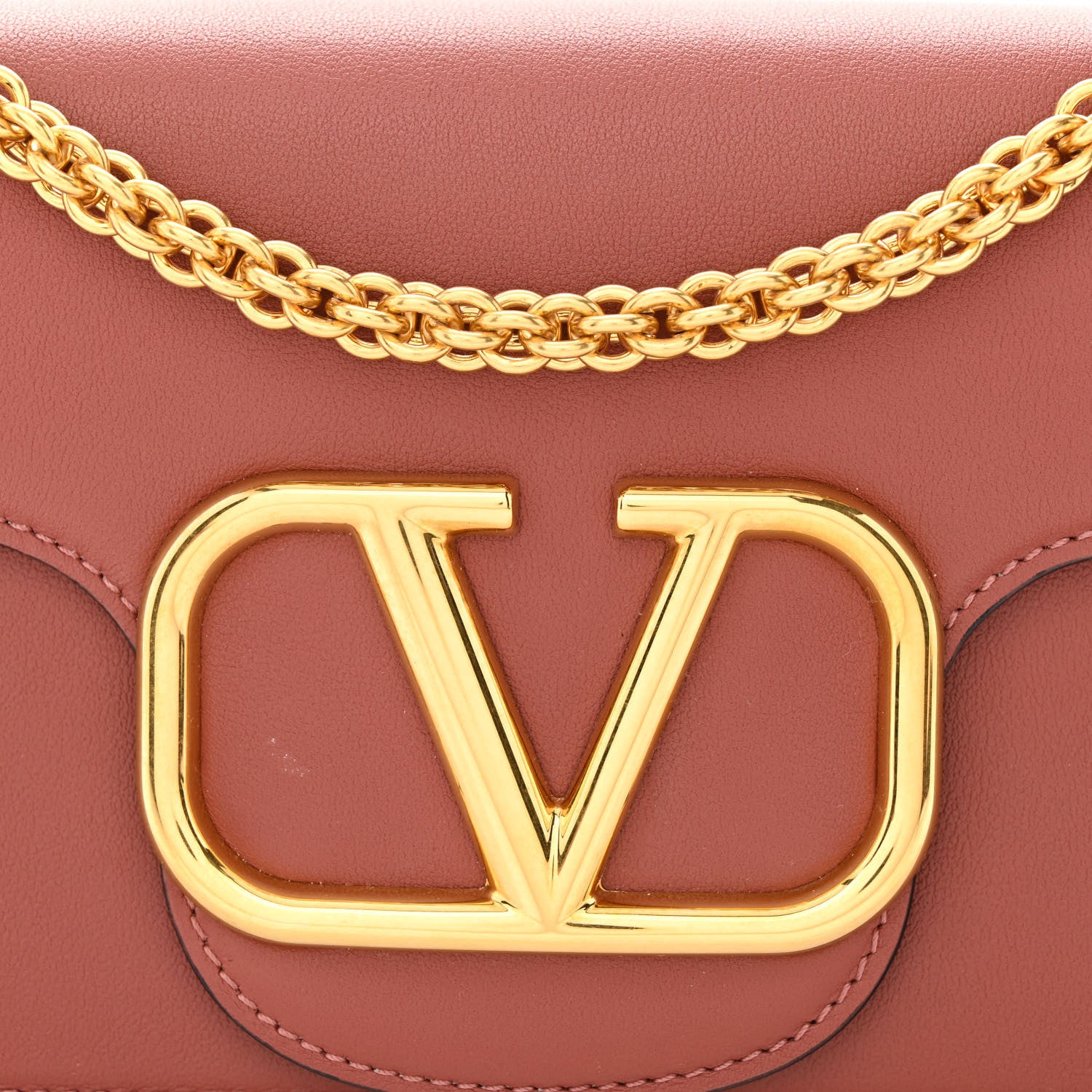 Valentino Garavani Calfskin Vlogo Loco Shoulder Bag Gingerbread 8 of 11