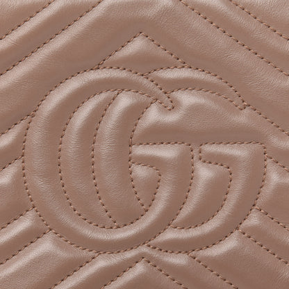 Gucci Calfskin Matelasse Small GG Marmont Chain Shoulder Bag Porcelain Rose 11 of 12