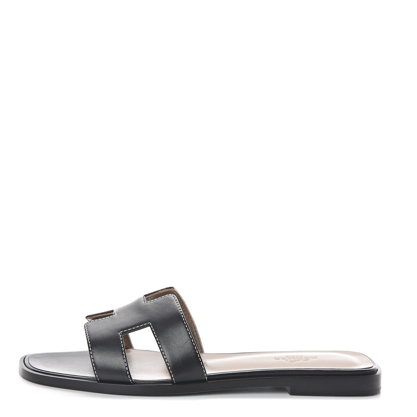 Box Calfskin Oran Sandals 37.5 Black