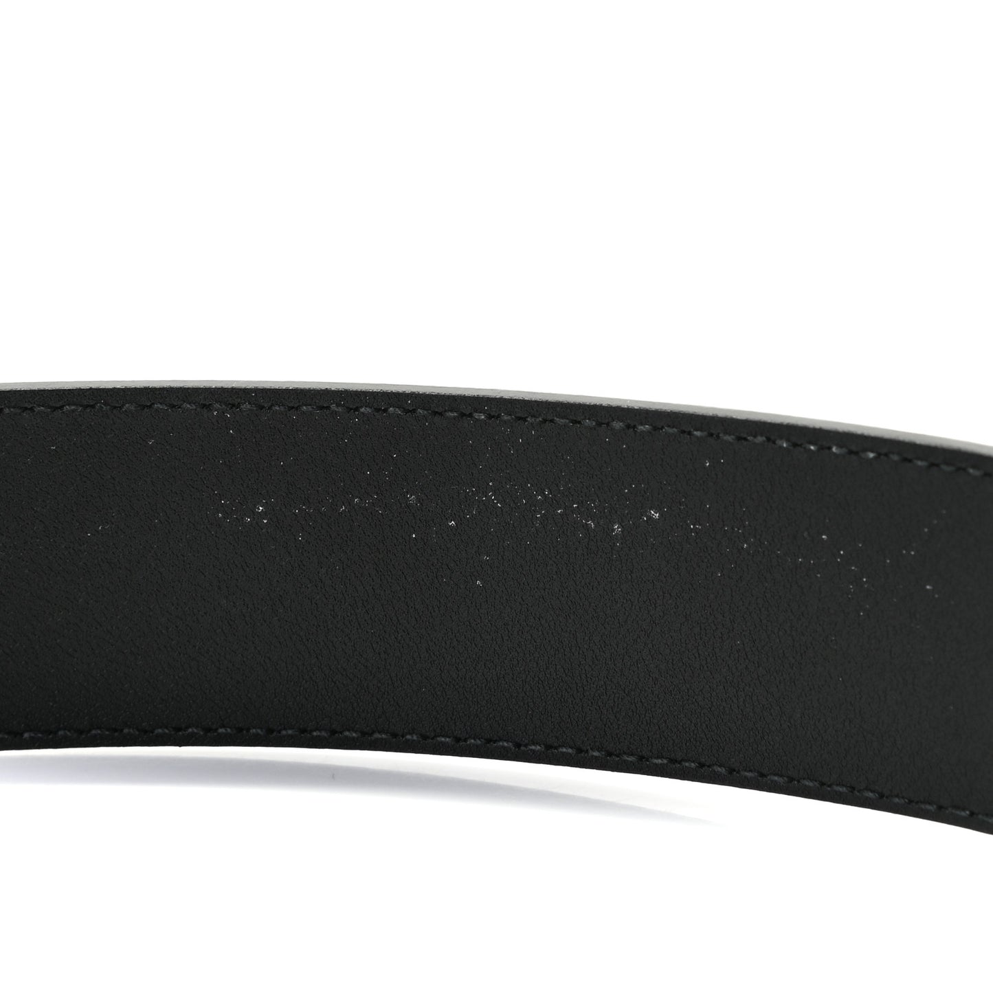 Textured Dollar Calfskin Nickel Double G 40mm Belt 90 36 Black