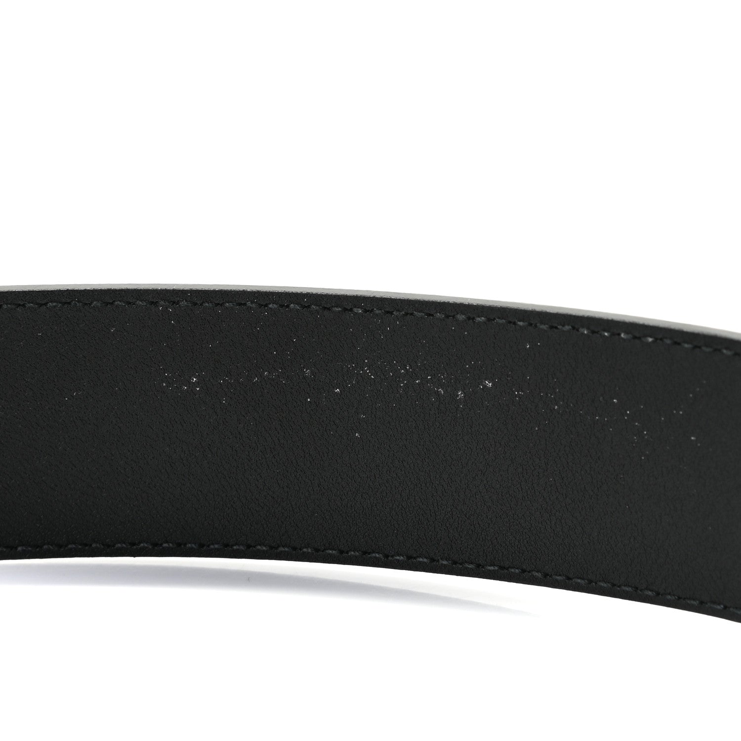 Gucci Textured Dollar Calfskin Nickel Double G 40mm Belt 90 36 Black 4 of 4