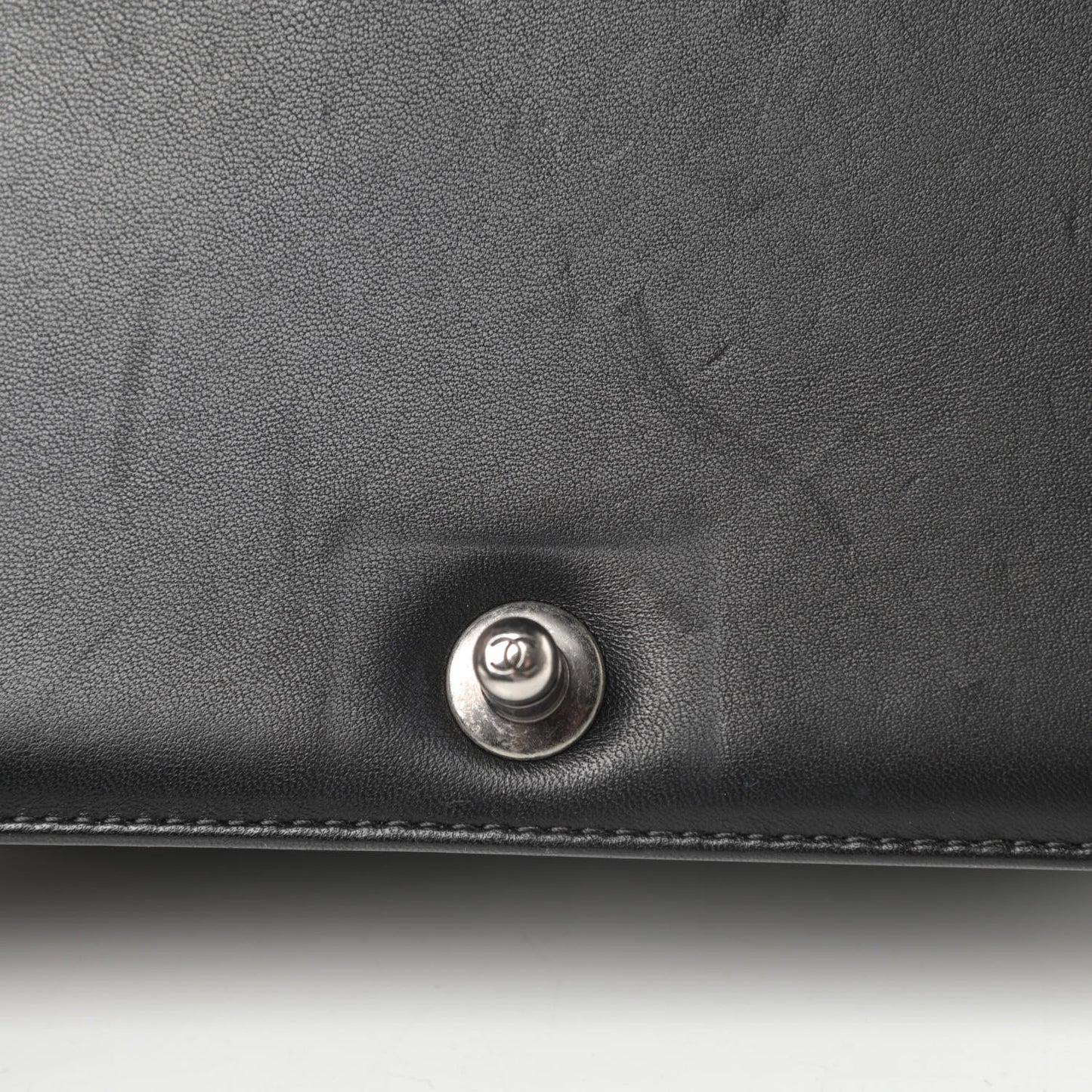 Lambskin Quilted Medium Boy Flap Black