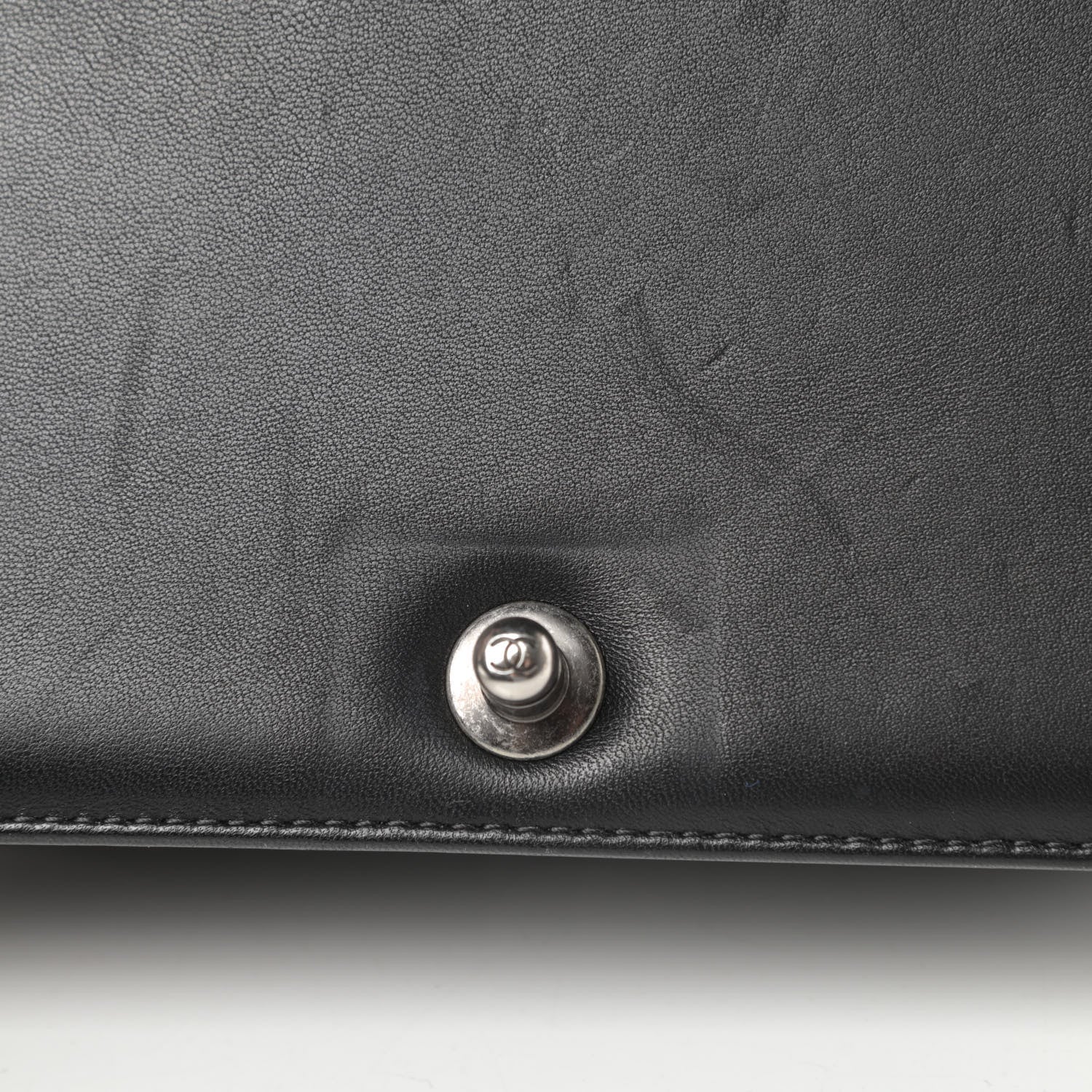 Chanel Lambskin Quilted Medium Boy Flap Black 13 of 19