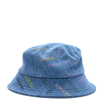 Chanel Denim Mood Cloche Bucket Hat L Blue 4 of 7