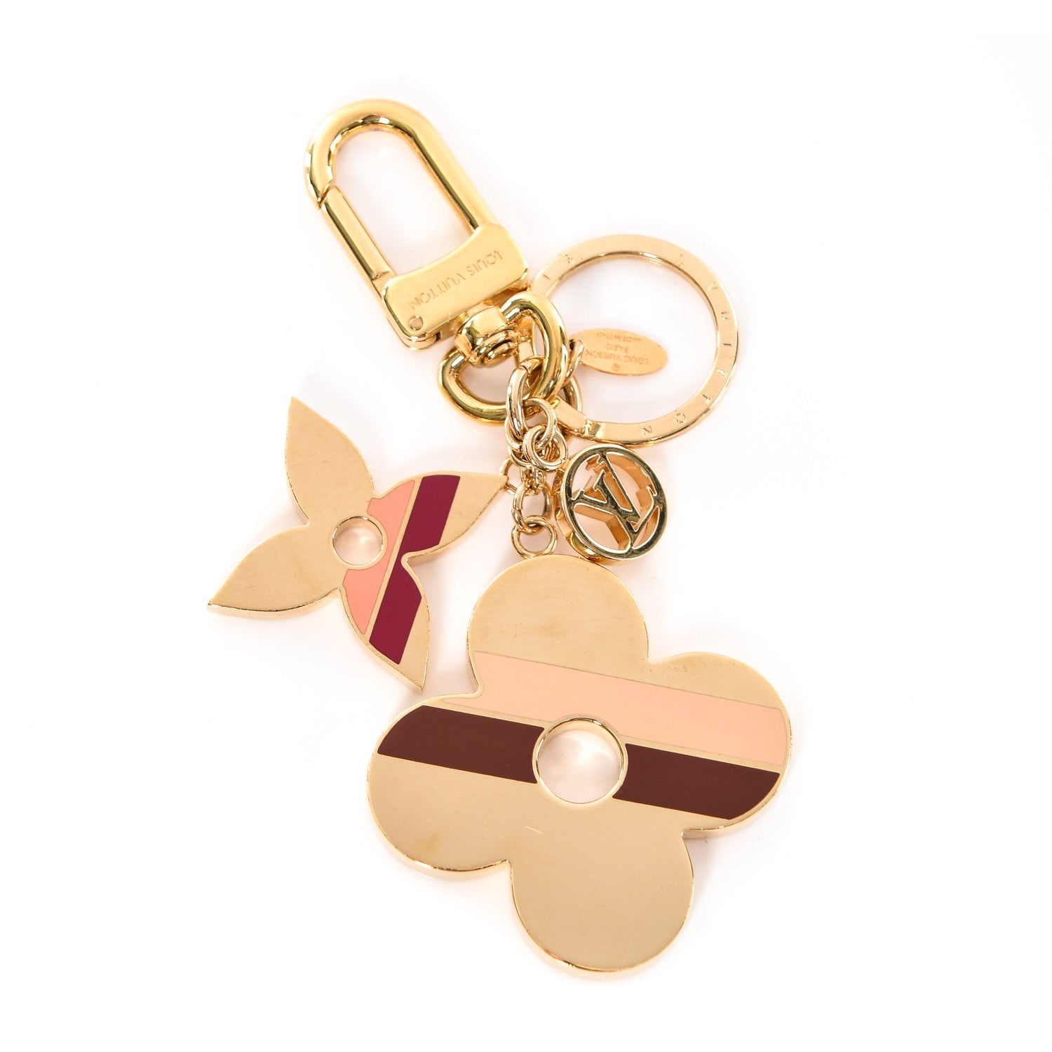 Louis Vuitton Stripes Flowers Bag Charm 1 of 5