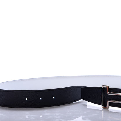 Hermes Epsom Tonight Belt 95 Bleu Obscur White 4 of 5