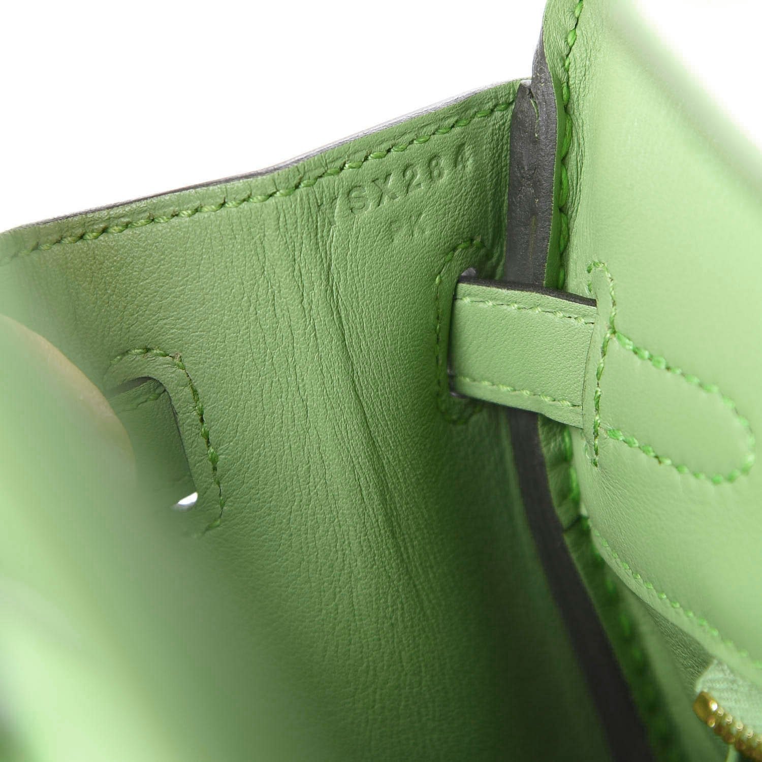Hermes Swift Birkin 25 Vert Criquet 8 of 12