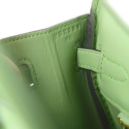 Hermes Swift Birkin 25 Vert Criquet 8 of 12