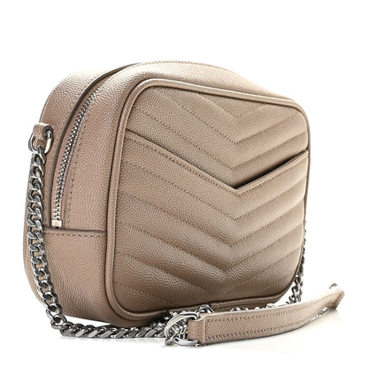 Saint Laurent Grain De Poudre Matelasse Monogram Mini Lou Camera Bag Gold Sand 2 of 10