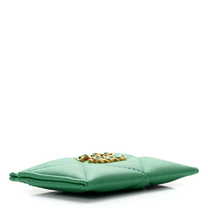 Chanel Lambskin Quilted Chanel 19 Card Holder Green 4 of 8