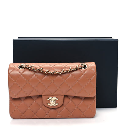 Chanel Lambskin Quilted Small Double Flap Brown 11 of 11