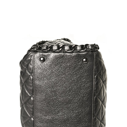 Chanel Metallic Calfskin Quilted Medium Chain Me Hobo Dark Silver 11 of 15
