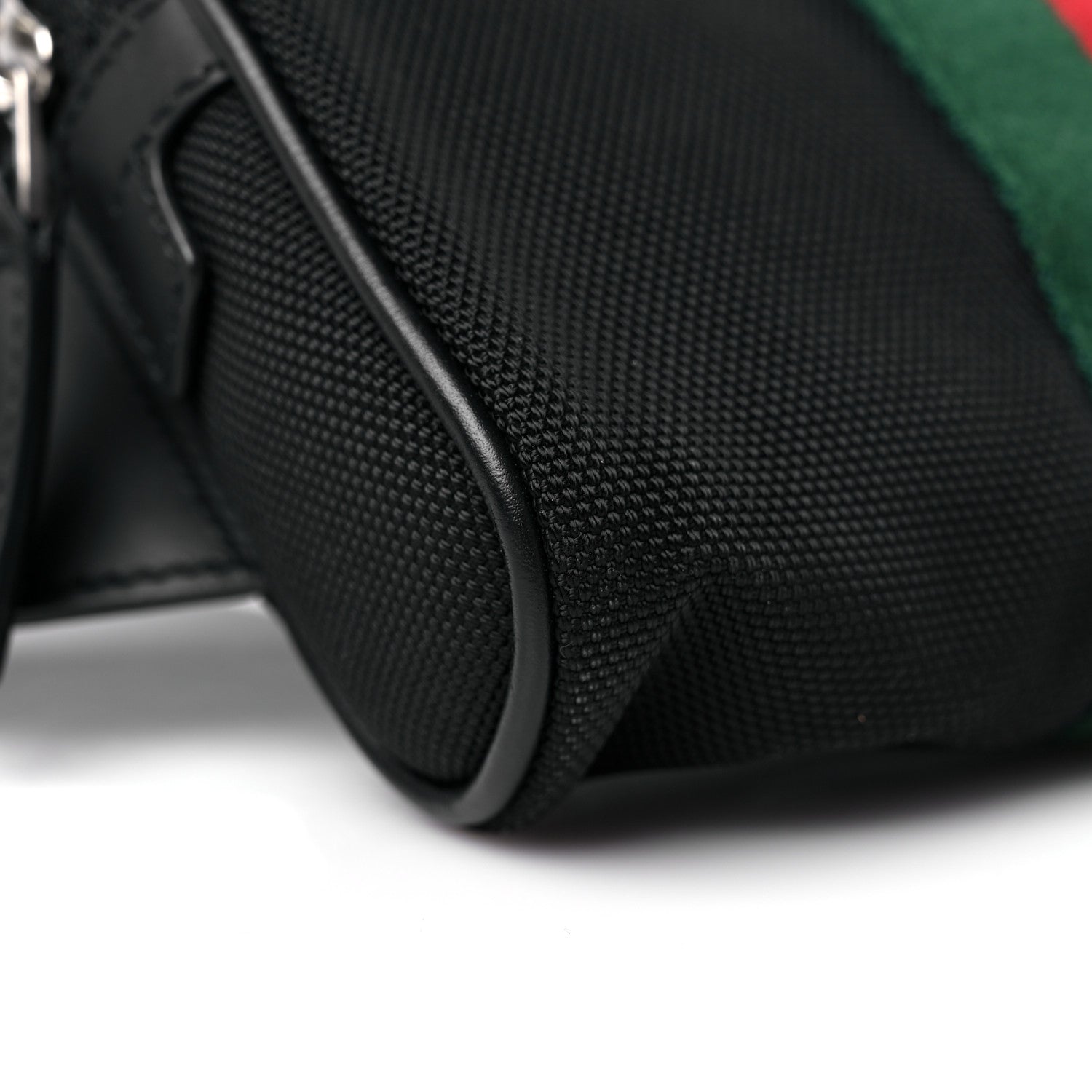 Gucci Canvas Web Slim Belt Bag Black 9 of 15