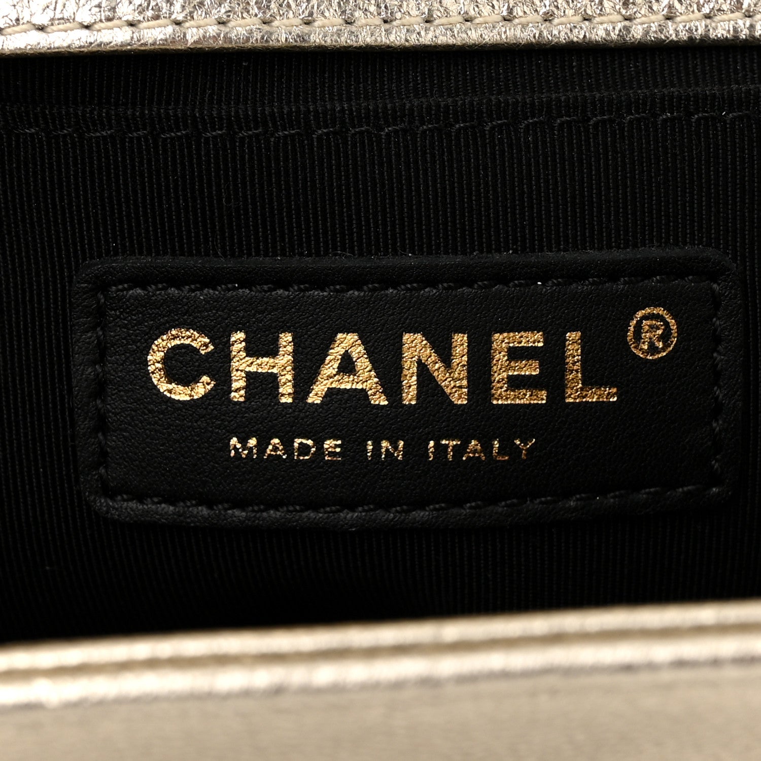 Chanel Metallic Goatskin Calfskin Medium Boy Flap Gold Black 6 of 10