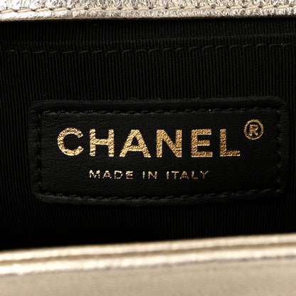 Chanel Metallic Goatskin Calfskin Medium Boy Flap Gold Black 6 of 10