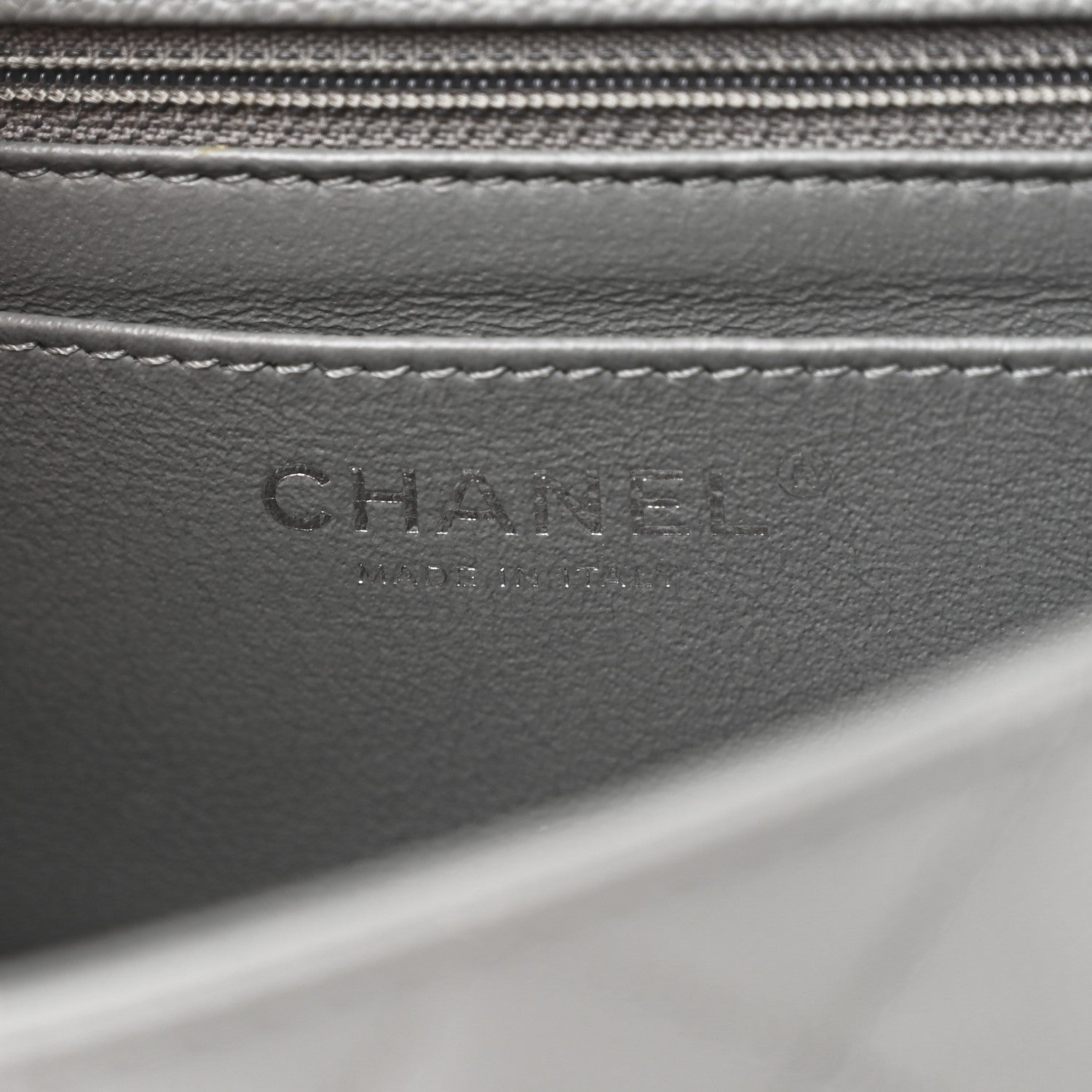Chanel Caviar Quilted Mini Rectangular Flap Grey 6 of 11