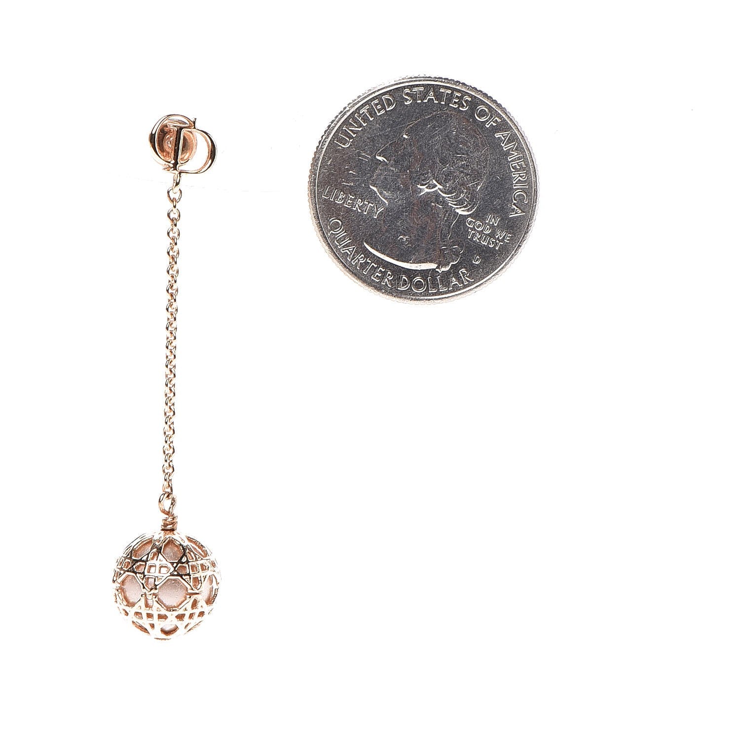 Christian Dior Pearl Secret Cannage Mise En Dior Tribales Dangle Earrings Rose Gold 2 of 3