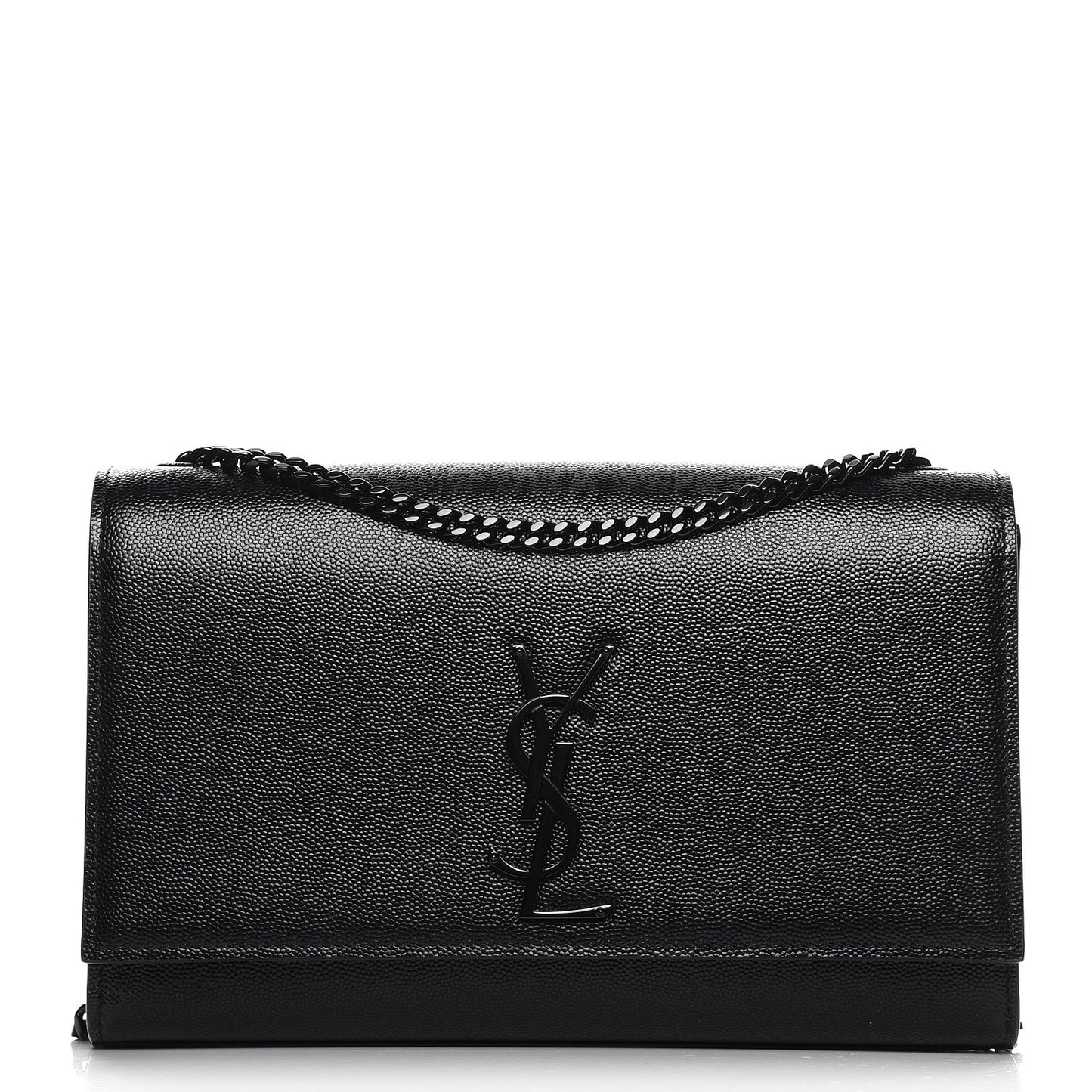 Grain De Poudre Medium Classic Monogram Kate Satchel Black