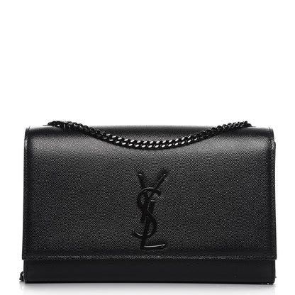 Saint Laurent Grain De Poudre Medium Classic Monogram Kate Satchel Black 1 of 7