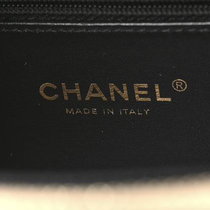 Chanel Caviar Quilted Medium CC Filigree Vanity Case Beige Black 6 of 10