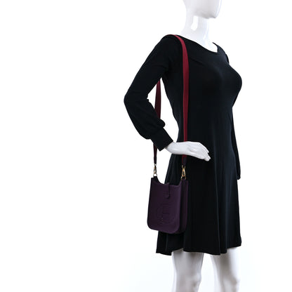 Hermes Taurillon Clemence Amazone Evelyne TPM Cassis Rouge Grenat 2 of 9
