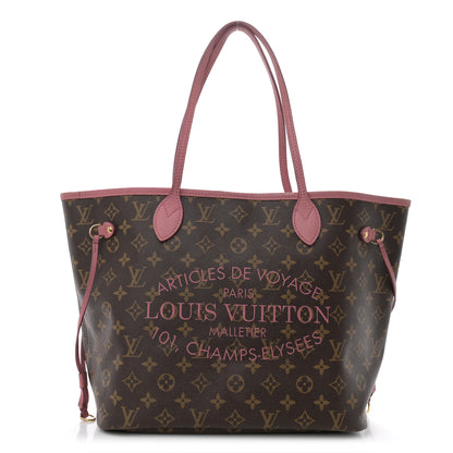 Louis Vuitton Monogram Articles de Voyage Ikat Neverfull MM Rose Velours 1 of 10