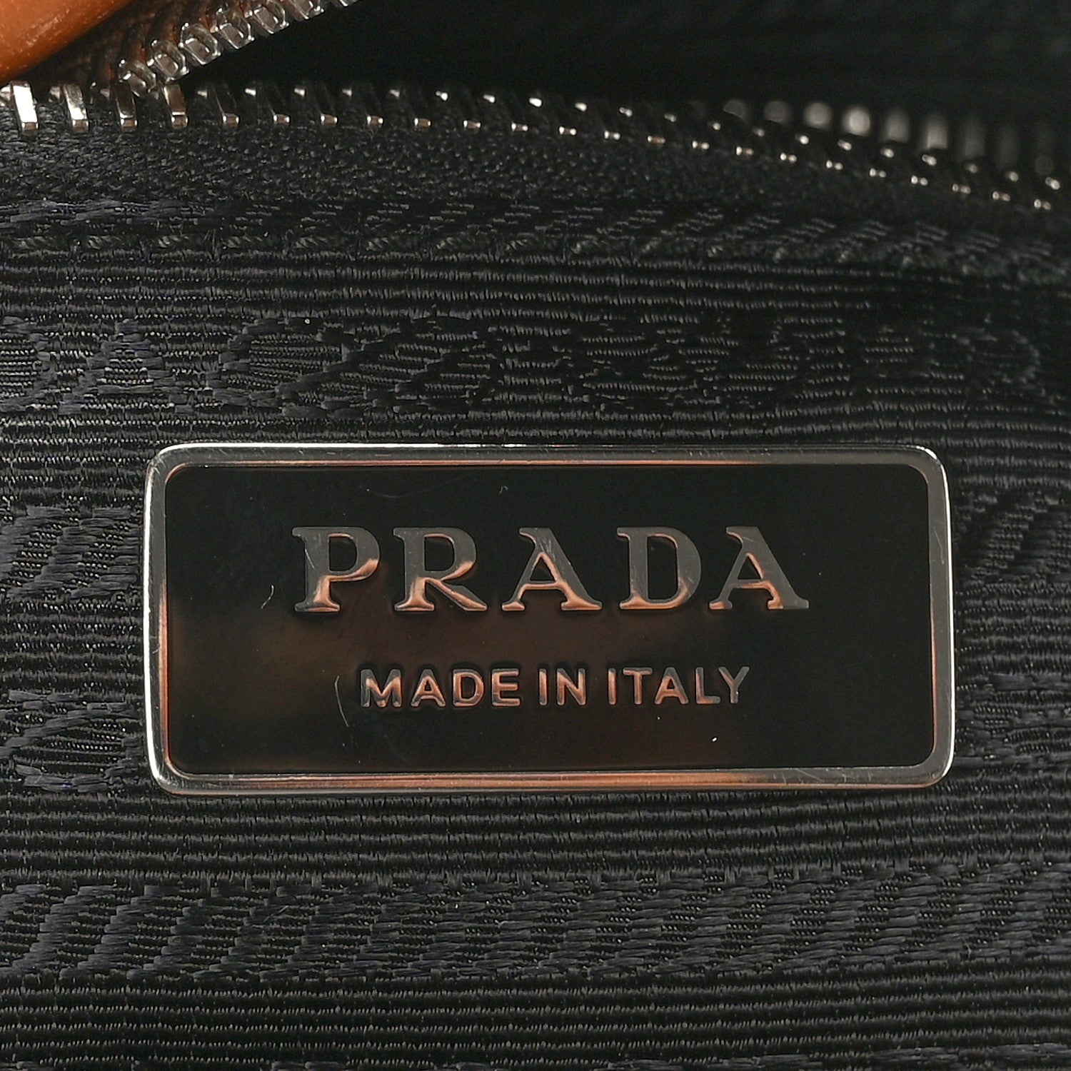 Prada Soft Calfskin Bowling Crossbody Bag Cognac White 5 of 7
