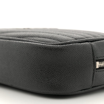 Saint Laurent Grain De Poudre Matelasse Monogram Mini Lou Camera Bag Black 10 of 11