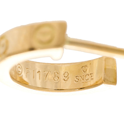 Cartier 18K Yellow Gold Small LOVE Hoop Earrings 6 of 6