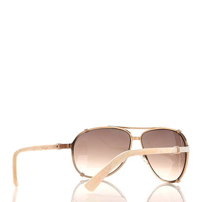 Christian Dior Chicago 2 Aviator Sunglasses White 4 of 9