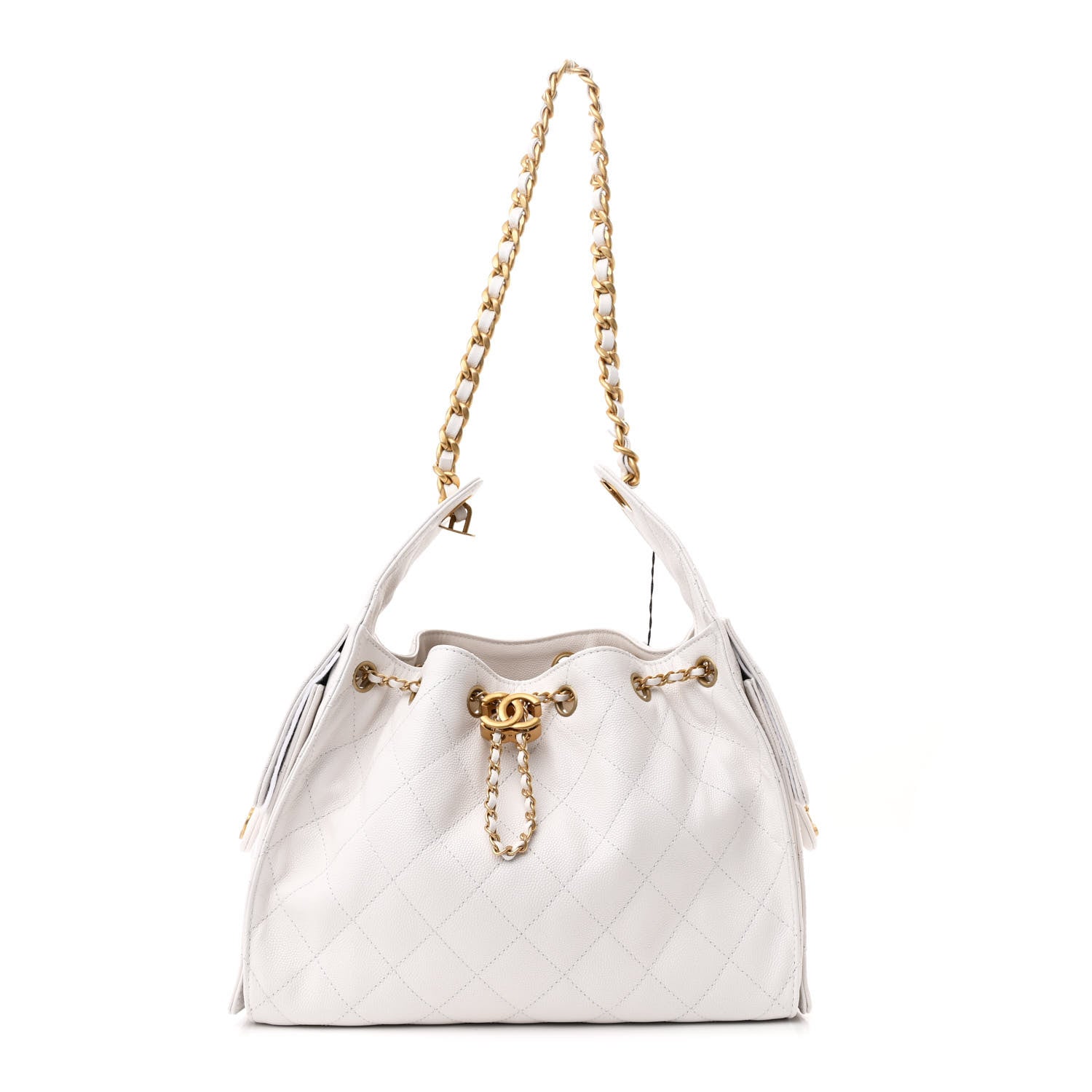 Chanel Caviar Quilted Small Chanel 25 Handbag White 1 of 11