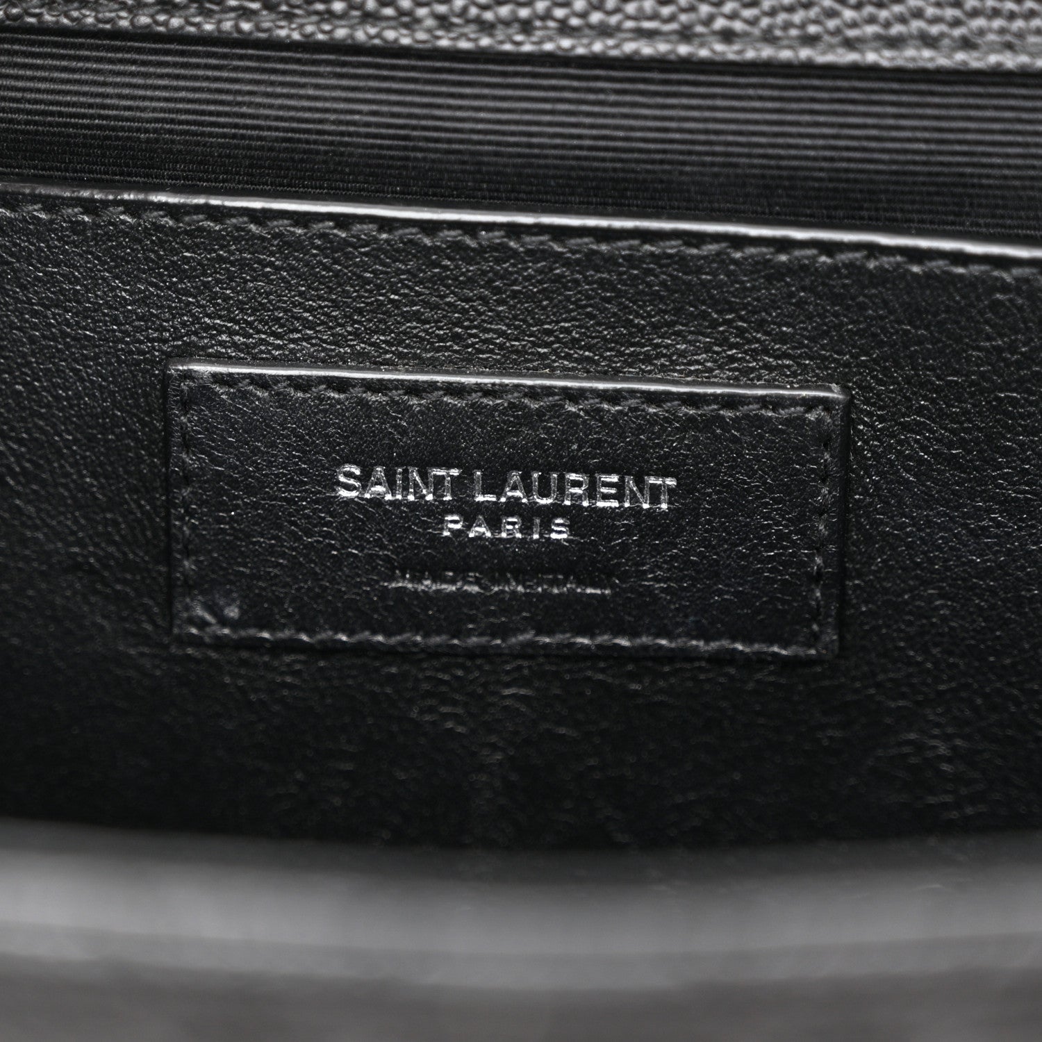 Saint Laurent Grain De Poudre Textured Mixed Matelasse Triquilt Medium Monogram Satchel Black 6 of 15