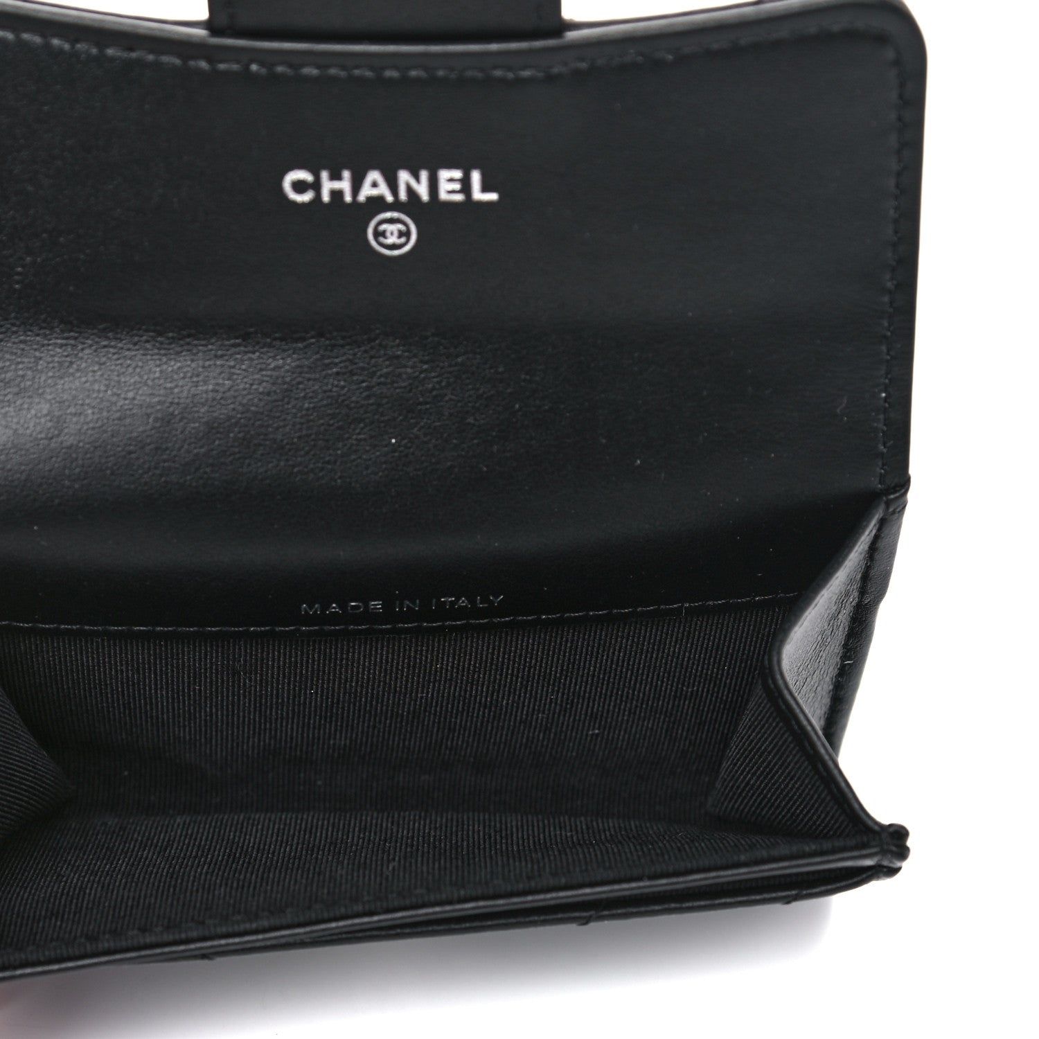 Chanel Aged Calfskin Chevron Quilted Reissue Card Holder Wallet So Black 5 of 11