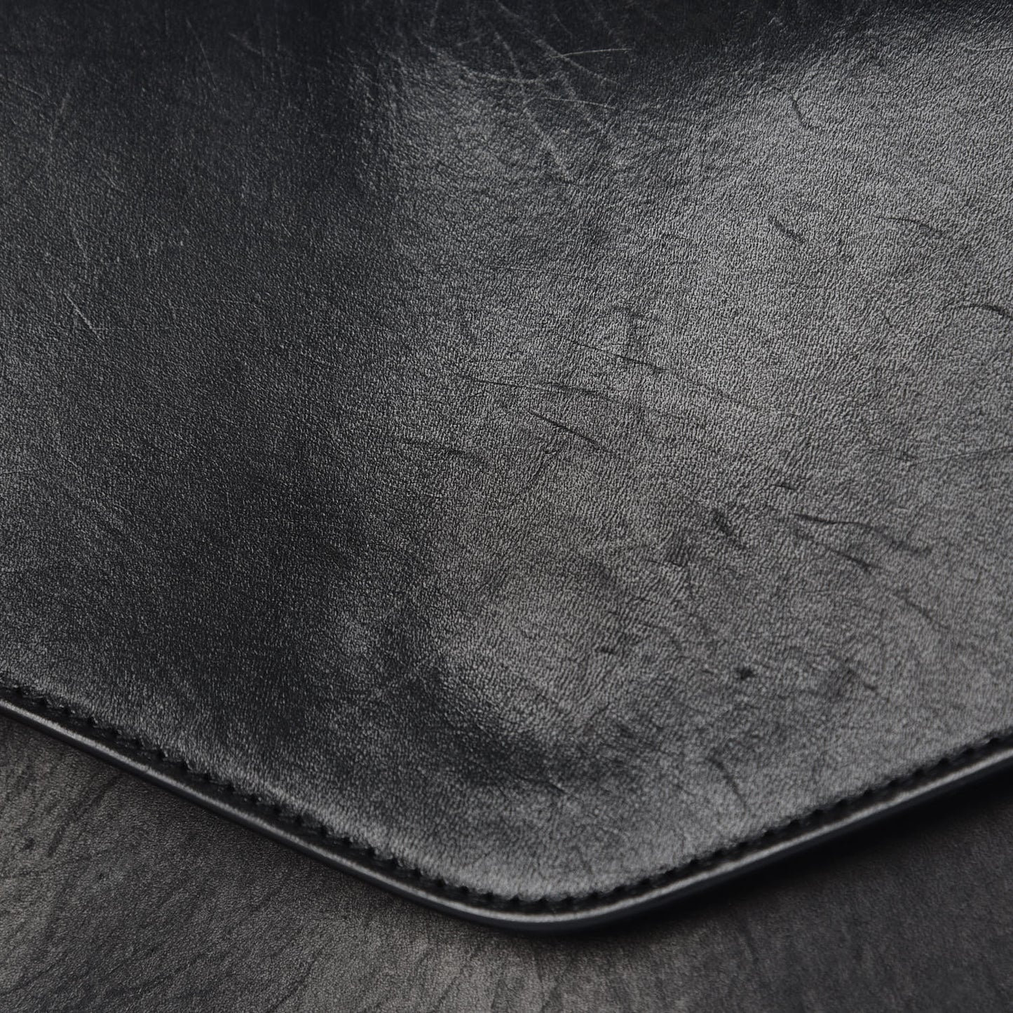 Calfskin Envelope Flap Crossbody Bag Black