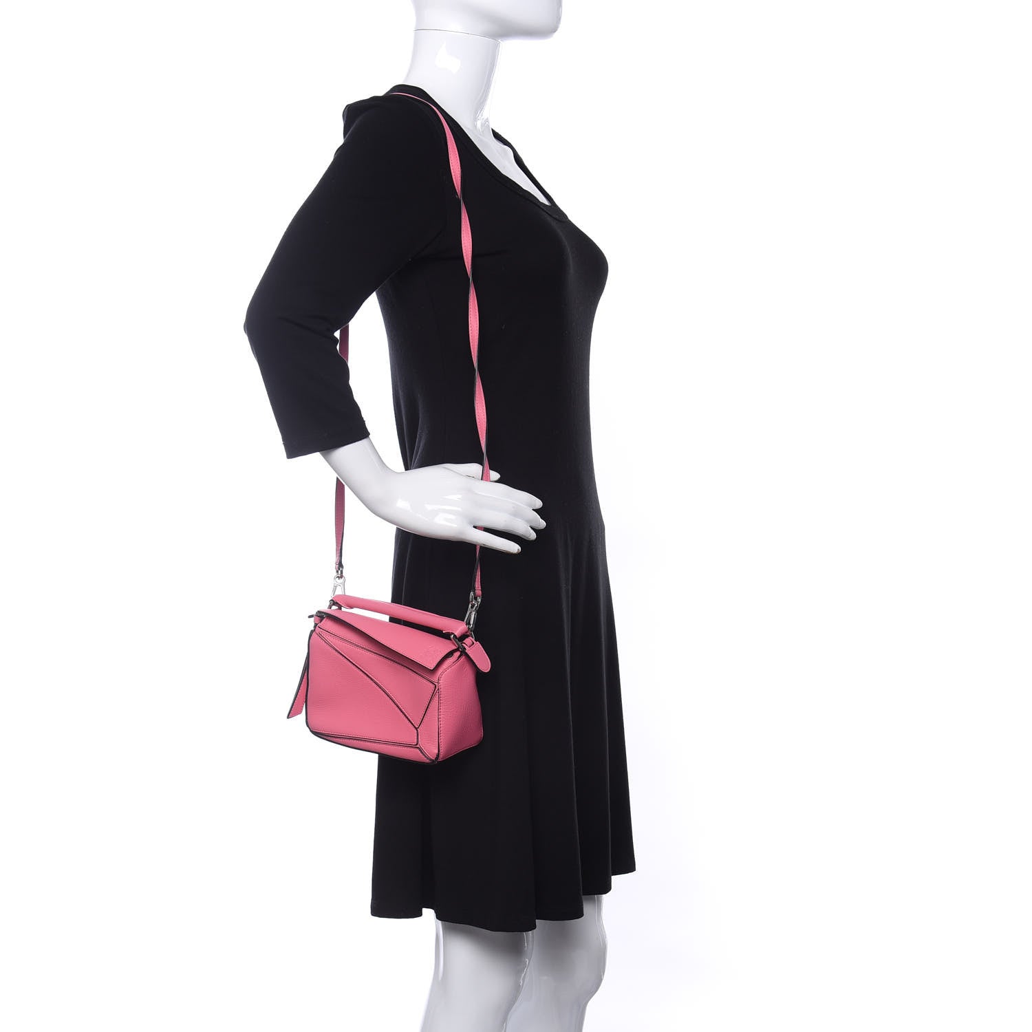 Loewe Calfskin Mini Puzzle Bag Wild Rose 2 of 9