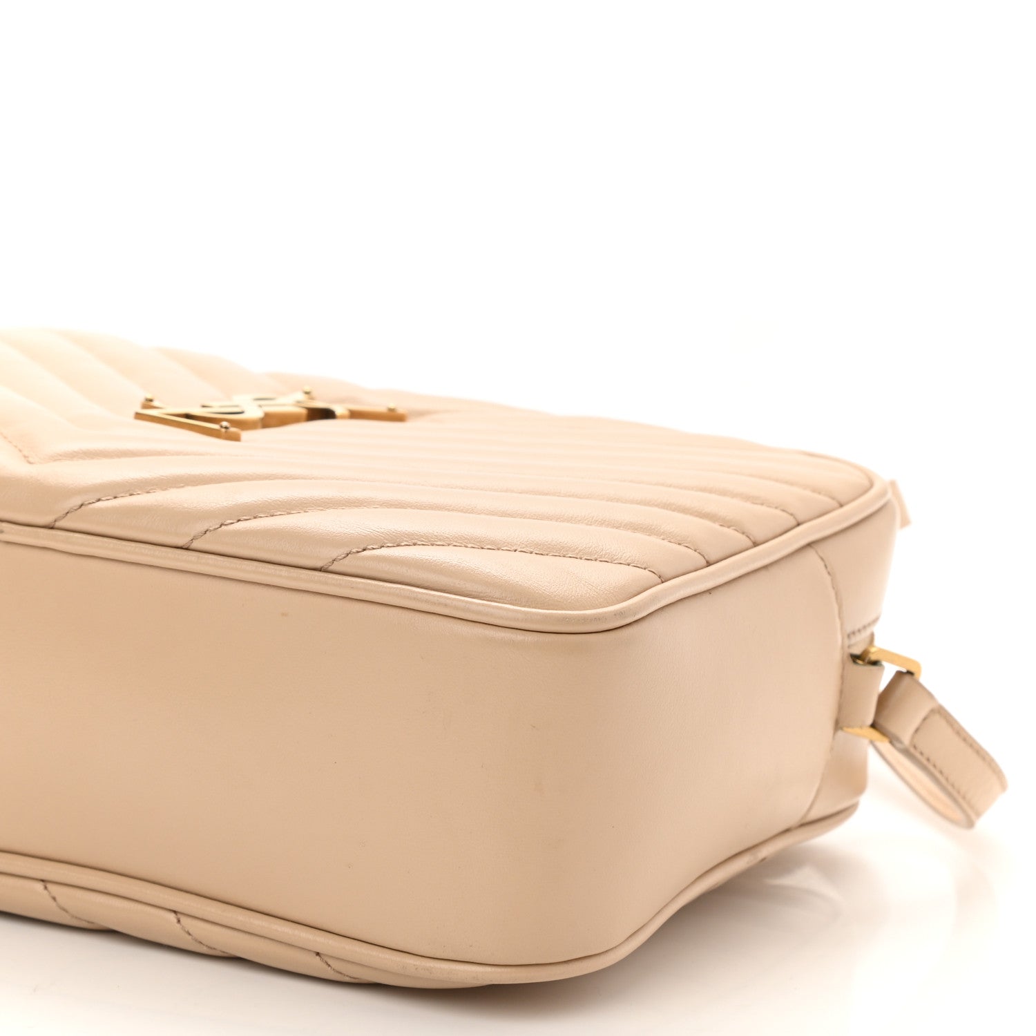 Saint Laurent Calfskin Matelasse Monogram Lou Camera Bag Dark Latte 8 of 10