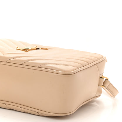 Saint Laurent Calfskin Matelasse Monogram Lou Camera Bag Dark Latte 8 of 10